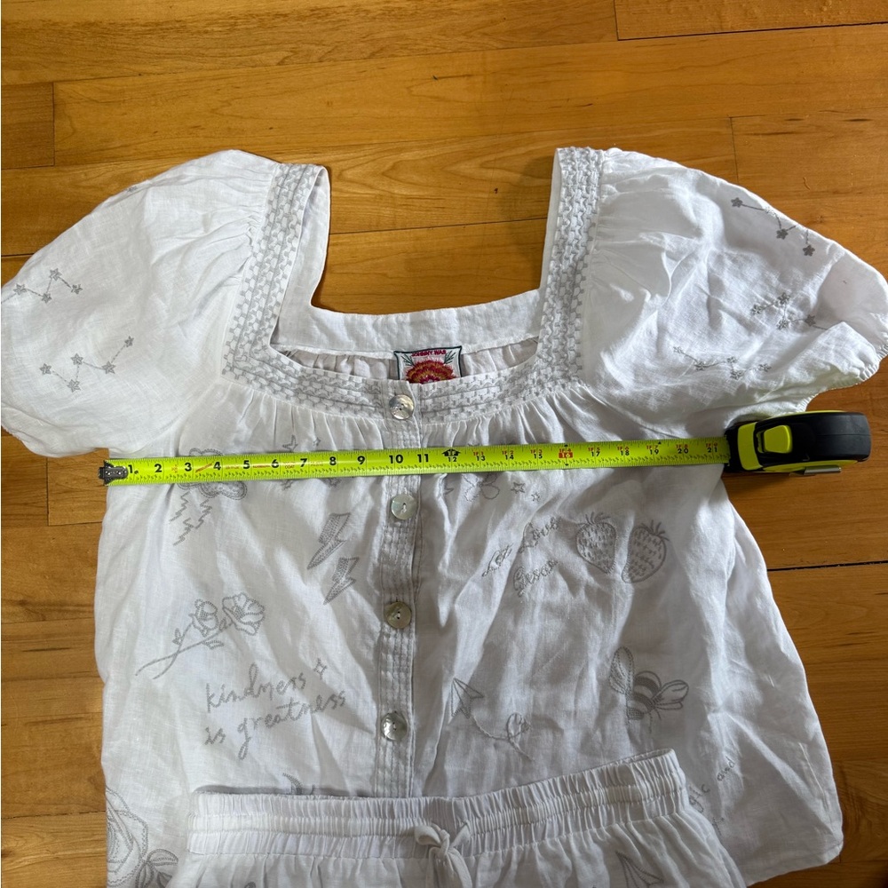 Johnny Was White Linen Embroidered Set - Picture 8 of 9